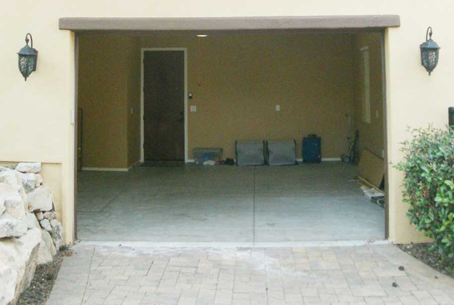 The original garage space before conversion
