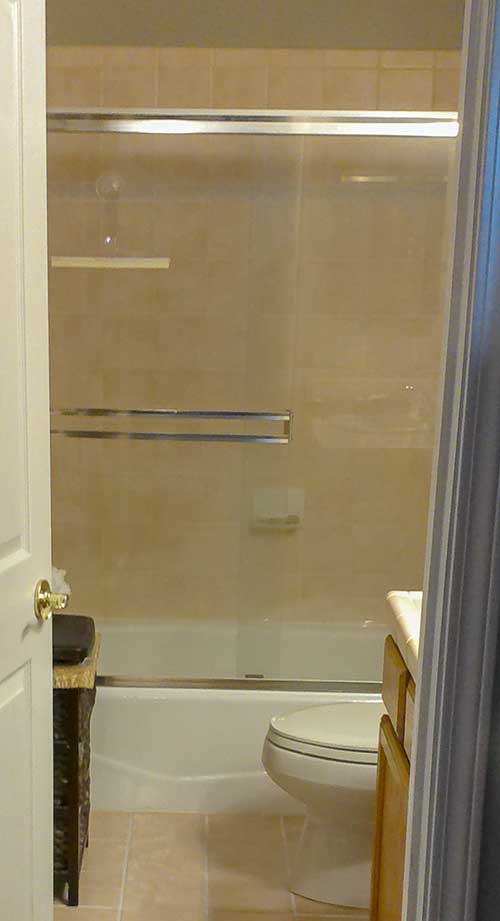 This is the original shower with bathtub